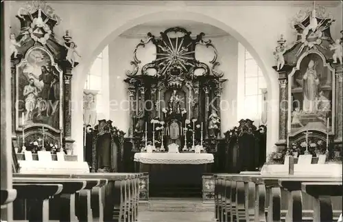 Aach Oberstaufen Pfarrkirche Maria Schnee Altar Kat. Oberstaufen