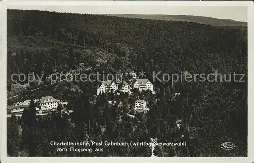 Calmbach Enz Charlottenhoehe Fliegeraufnahme  Kat. Bad Wildbad