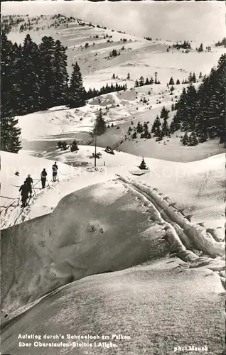 Oberstaufen Schneeloch Falken Skifahrer  Kat. Oberstaufen