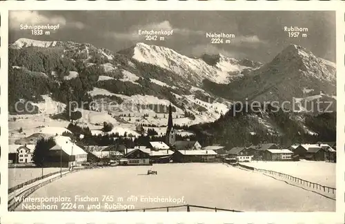 Fischen Allgaeu Entschenkopf Nebelhorn Rubihorn Kat. Fischen i.Allgaeu