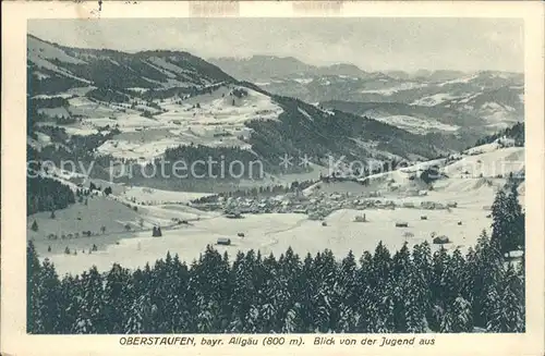 Oberstaufen Blick von der Jugend Kat. Oberstaufen