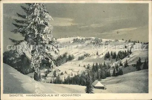 Oberstaufen Steibis Skihuette Hahnenmoos Alm Hochhaetrich Kat. Oberstaufen