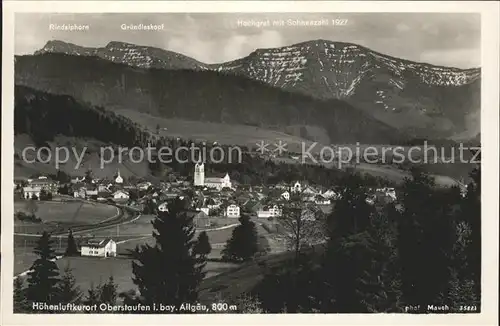 Oberstaufen Gruendleskopf Schneezahl  Kat. Oberstaufen