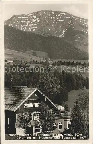 Oberstaufen Kurhaus Hochgrat Schneezahl  Kat. Oberstaufen