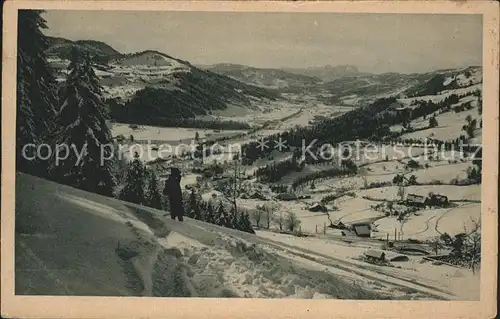 Oberstaufen Dreilaenderblick Weissachtal  Kat. Oberstaufen