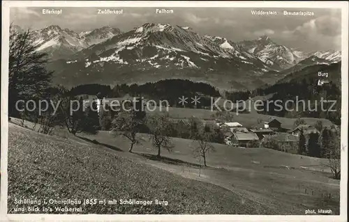 Schoellang Schoellanger Burg Walsertal Kat. Oberstdorf