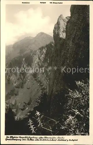 Oberstaufen Steibis Nagelfluhgebirge Gratuebergang Kat. Oberstaufen