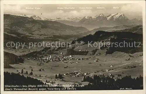 Oberstaufen Dreilaenderblick Weissachtal Vorarlberg Kat. Oberstaufen