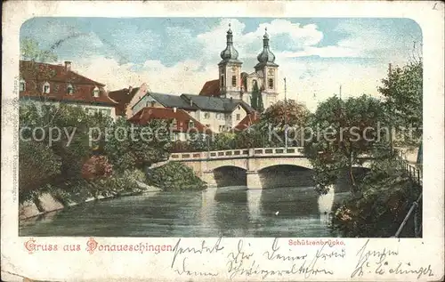 Donaueschingen Schuetzenbruecke Kat. Donaueschingen