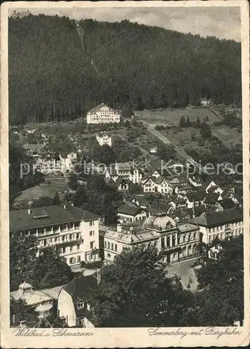 Wildbad Schwarzwald Sommerberg Bergbahn Kat. Bad Wildbad