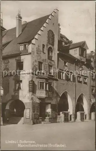 Lindau Bodensee Maximilianstrasse Brotlaube Kat. Lindau (Bodensee)