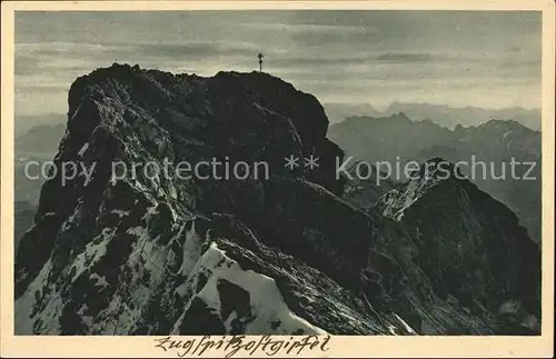 Zugspitze Ostgipfel Gebirgspanorama Kat. Garmisch Partenkirchen