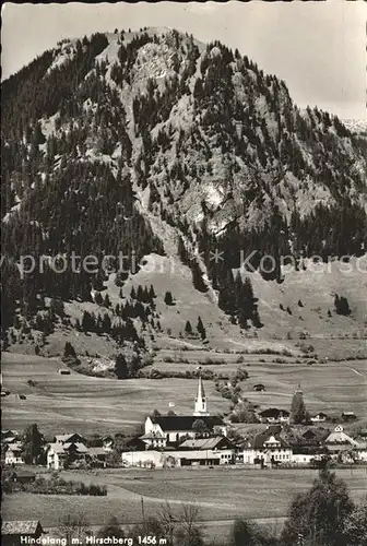 Hindelang Ortsansicht mit Kirche Hirschberg Allgaeuer Alpen Kat. Bad Hindelang