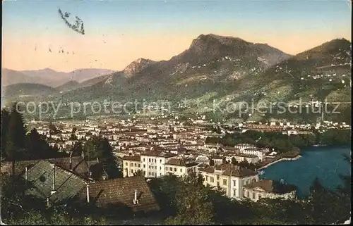 Lugano TI Panorama Monte Bre e Monte Boglia Lago Kat. Lugano