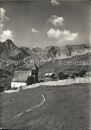 Innerarosa Bergkirchlein Alpenpanorama Kat. Innerarosa