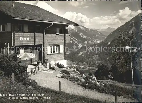 Flerden Haus Surval am Heinzenberg Alpenpanorama Kat. Flerden