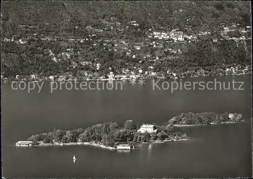 Isole di Brissago Vista aerea verso Ronco Kat. Isole di Brissago