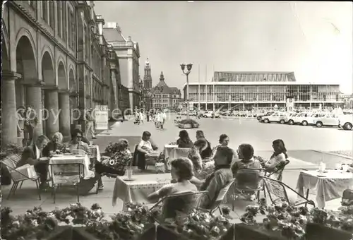 Dresden Altmarkt Strassencafe Kat. Dresden Elbe