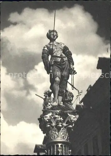 Bern BE Gerechtigkeitsfigur auf dem Gerechtigkeitsbrunnen Kat. Bern