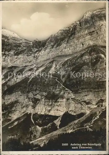 Schwaegalp Aufstieg nach Thierwies Bergwanderung Appenzeller Alpen Kat. Schwaegalp