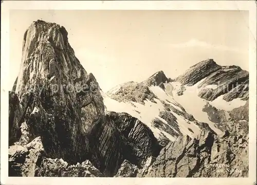 Schwaegalp Lysengrat mit Saentis Appenzeller Alpen Gebirgspanorama Kat. Schwaegalp