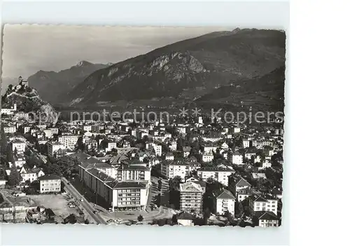 dg37161 Sion VS Vue aerienne Chateau Kategorie. Sion Alte Ansichtskarten