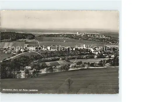 Mariastein SO Panorama mit Ruine Landskron Kat. Mariastein