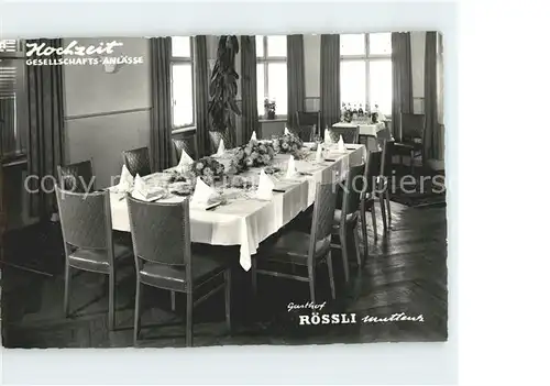 Muttenz Gasthof Roessli Restaurant Kat. Muttenz