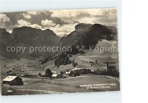 Wasserauen Panorama mit Marwies und Ebenalp Kat. Schwende