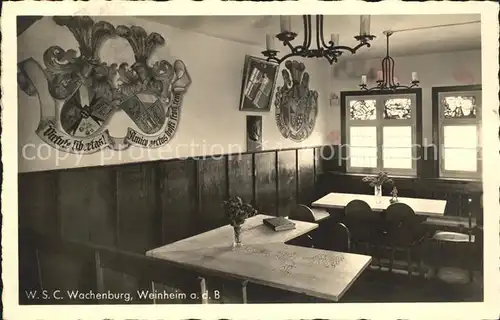 Weinheim Bergstrasse W.S.C. Wachenburg Die gemuetliche Burgschenke  Kat. Weinheim