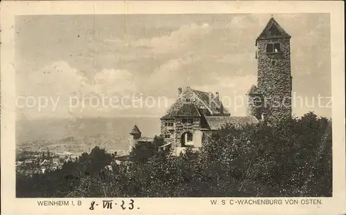 Weinheim Bergstrasse WSC Wachenburg von Osten Kat. Weinheim