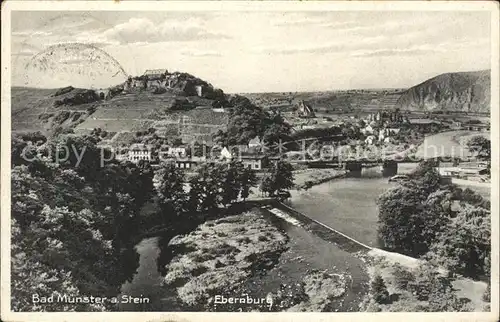 Bad Muenster Stein Ebernburg Panoramakarte / Bad Muenster am Stein-Ebernburg /Bad Kreuznach LKR