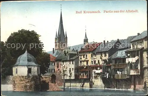 Bad Kreuznach Partie aus der Altstadt Kat. Bad Kreuznach