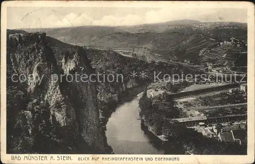 Bad Muenster Stein Ebernburg Blick auf Rheingrafenstein Ebernburg / Bad Muenster am Stein-Ebernburg /Bad Kreuznach LKR