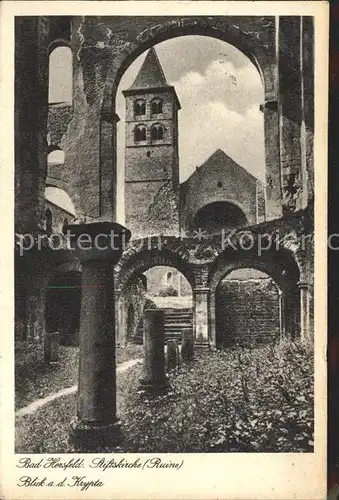 Bad Hersfeld Stiftskirche Ruine Blick a. d. Krypta Kat. Bad Hersfeld