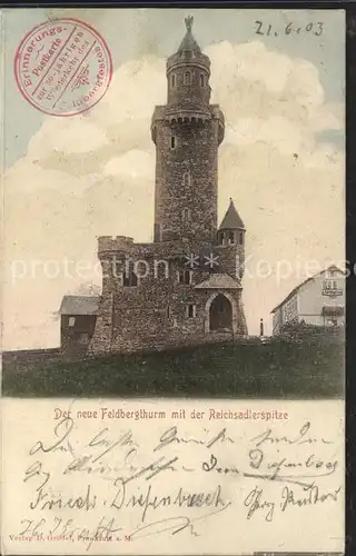 Grosser Feldberg Taunus Der neue Feldbergturm mit der Reichsadlerspitze Kat. Schmitten