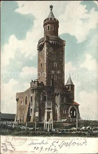 Grosser Feldberg Taunus Der Aussichtsturm  Kat. Schmitten