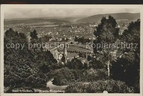 Saarbruecken Blick vom Winterberg  Kat. Saarbruecken