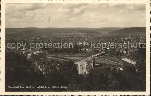 Saarbruecken vom Winterberg Kat. Saarbruecken