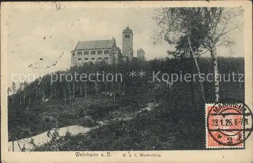 Weinheim Bergstrasse WSC Wachenburg Kat. Weinheim