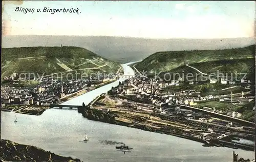 Bingen Rhein Bingenbrueck Dampfer  Kat. Bingen am Rhein