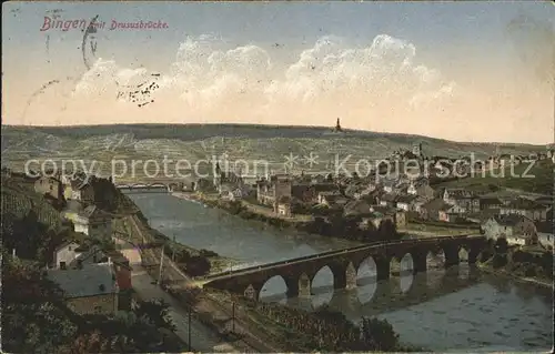Bingen Rhein Drususbruecke Kat. Bingen am Rhein
