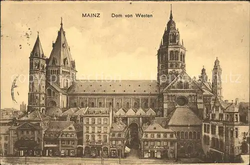 Mainz Rhein Dom v. Westen / Mainz Rhein /Mainz Stadtkreis