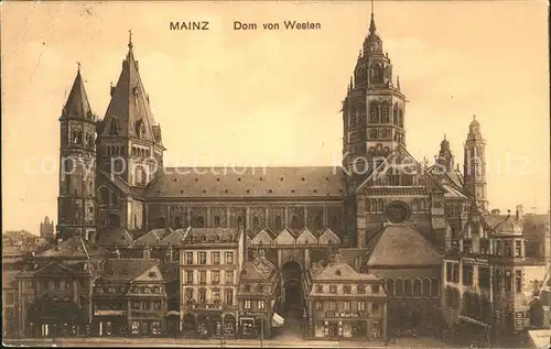 Mainz Rhein Dom v. Westen / Mainz Rhein /Mainz Stadtkreis