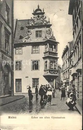 Mainz Rhein Erker am alten Gymnasium / Mainz Rhein /Mainz Stadtkreis