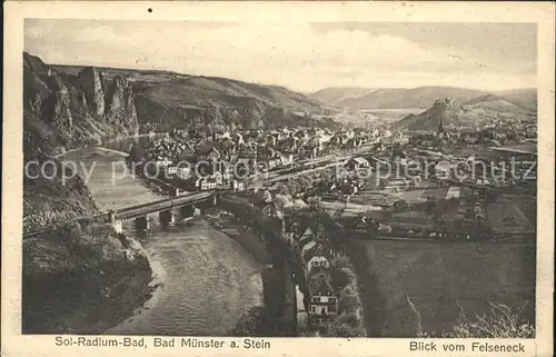 Bad Muenster Stein Ebernburg Blick v. Felseneck / Bad Muenster am Stein-Ebernburg /Bad Kreuznach LKR