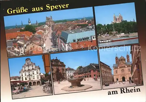 Speyer Rhein Dom Brunnen Strassenansicht  Kat. Speyer