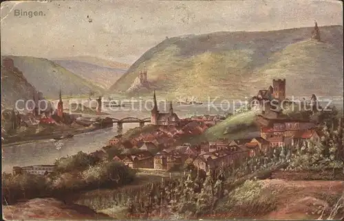 Bingen Rhein Panorama Bingerbrueck Elisenhoehe  Kat. Bingen am Rhein