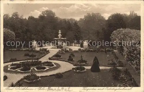 Bad Duerkheim Kurgarten Ostertagdenkmal Kat. Bad Duerkheim