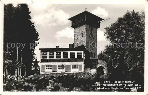 Bad Homburg Cafe Restaurant Herzbergturm im Taunus Kat. Bad Homburg v.d. Hoehe